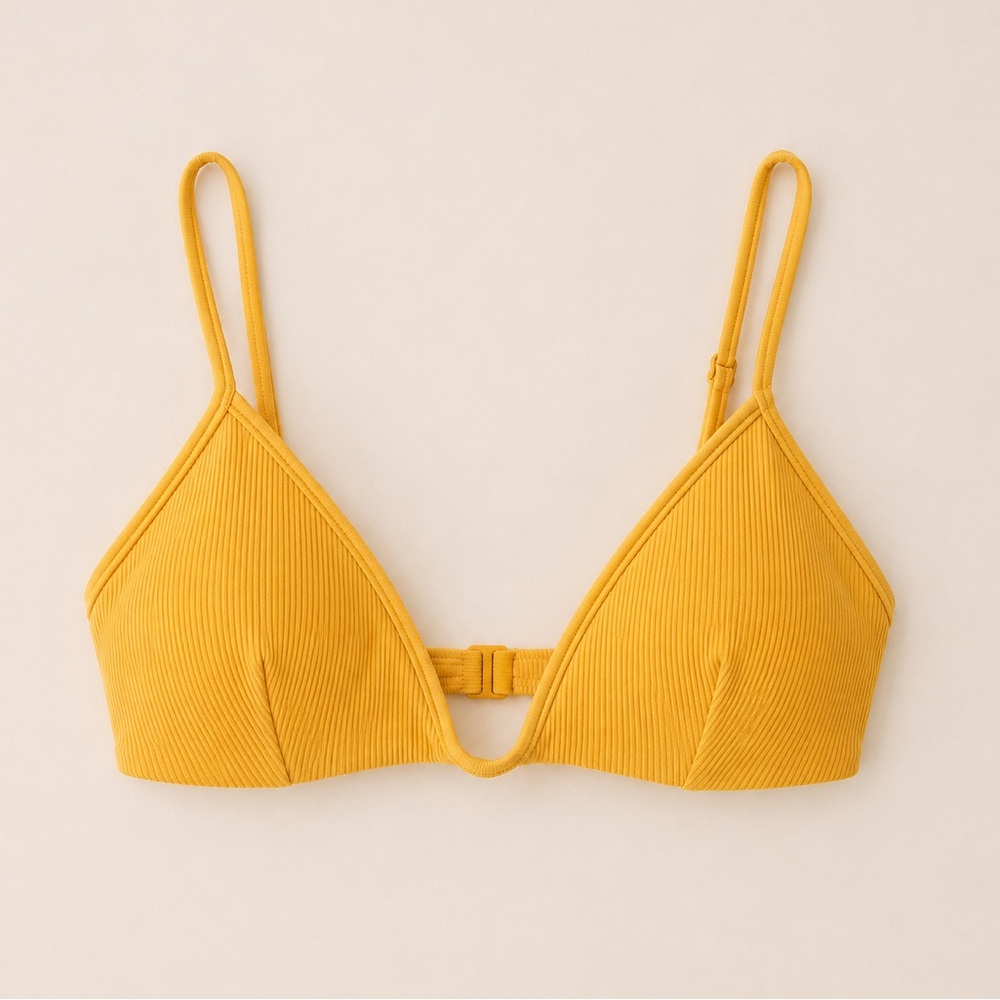 L*SPACE Helena Triangle Bikini Top Sunshine Gold